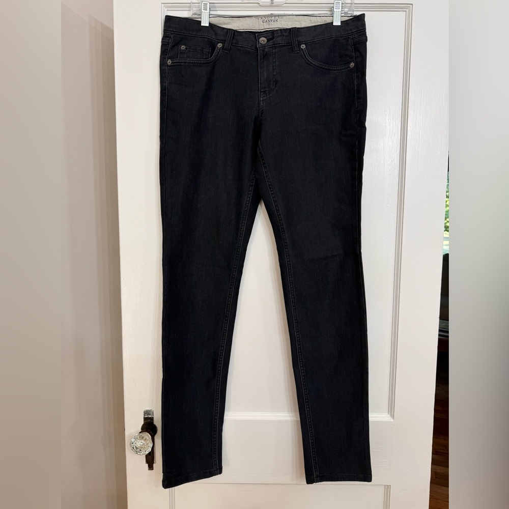 Land’s End super slim fit black jeans size 31